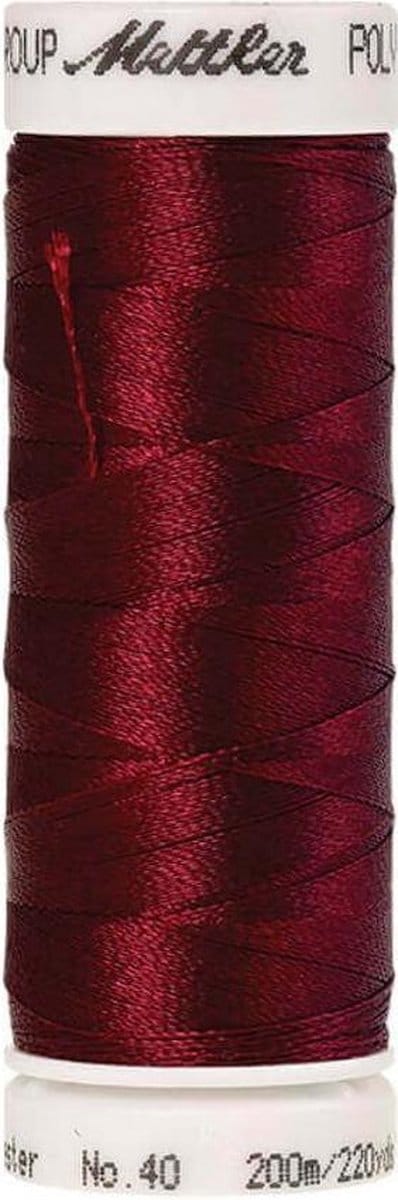 AMANN POLYSHEEN NAAI-BORDUURGAREN, COL-1912 ROOD, 200M, PER STUK.