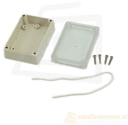 Behuizing voor elektronica 100x68x50mm transparante deksel