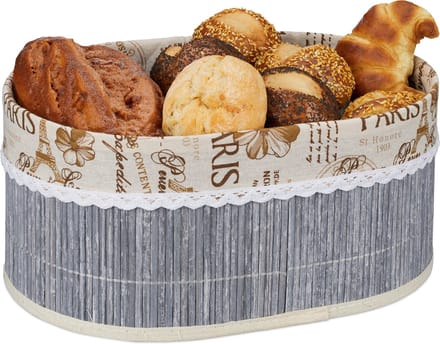 broodmandje - stof - bamboe - 16 x 34 x 24 cm
