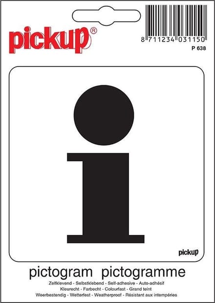 Pickup Pictogram 10x10 cm - Informatie