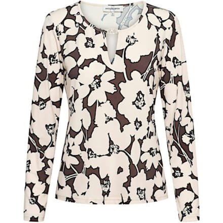 &Co Woman &co women top vigo big flower chocolate multi