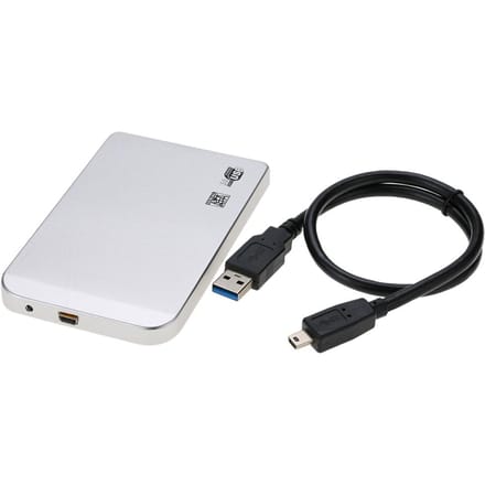 Slanke Supersnelle 6Gbps Aluminium 2.5  SATA SSD HDD Harde Schijf Behuizing USB 3.0 Extern 2.5in zilver