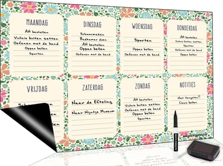Brute Strength - Magnetisch Weekplanner whiteboard (28) - A3 - Planbord - Dagplanner kind  - To Do Planner kinderen