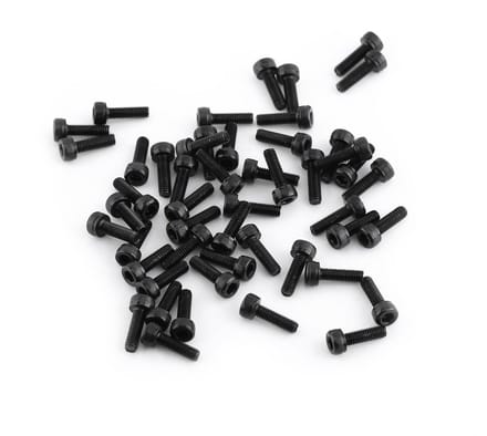 Set van 50 M3 Zwarte Hex Fitting Schroeven, 12-9 Graad Legering, Volledige Draad, DIN912, 4-50mm