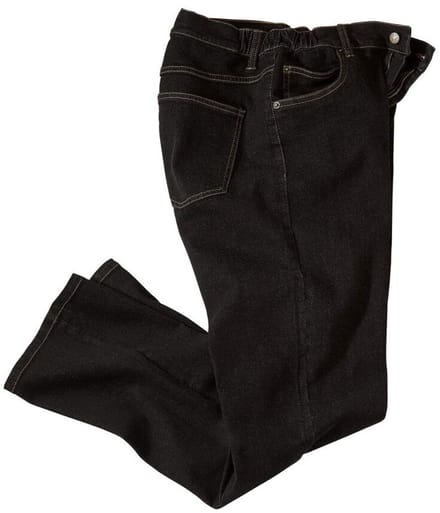 ATLAS FOR MEN - Zwarte regular Stretch jeans - Heren - Verkrijgbaar in grote maten - W38