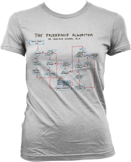 The Big Bang Theory Dames Tshirt -M- Dr. Sheldon Cooper's Friendship Algorithm Wit