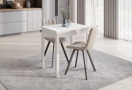 Meubella - Eetkamertafel Steve - Wit - 75 cm