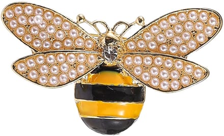 Go Dutch Label Oorknoppen BumbleBee Brooch Goudkleurig