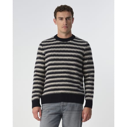J.C. RAGS Heren Trui Ronde Hals Donkerblauw