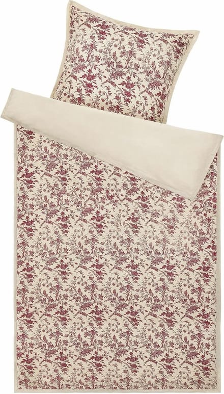 LOBERON Dekbedovertrekset Renique wit/rood