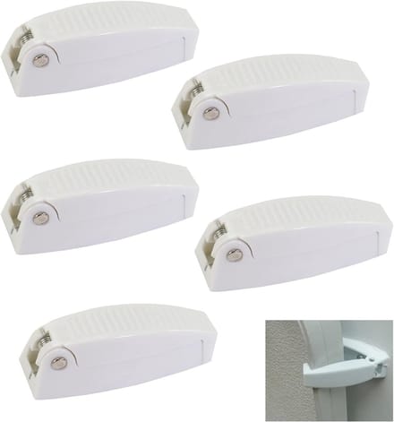 Deurvanger Set - Bagagedeur Houders - Camper Deuren - Stootvast ABS Materiaal - Compact Formaat - Wit