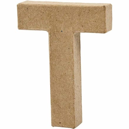 Letter, T, H: 10 cm, B: 7,8 cm, dikte 1,7 cm, 1 stuk