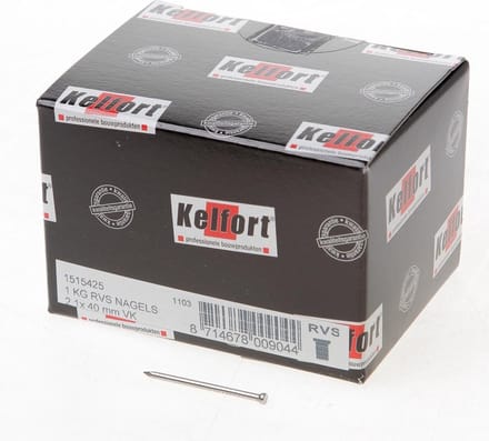 Kelfort draadnagel verloren kop RVS 2.1 x 40mm 1kg