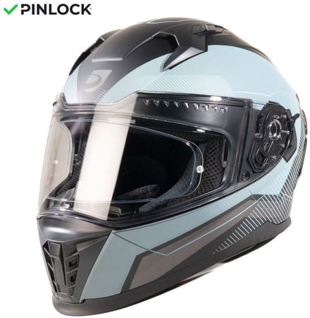 DXR Integraalhelm - Eros Neoxys - Zwart Blauw Grijs - M