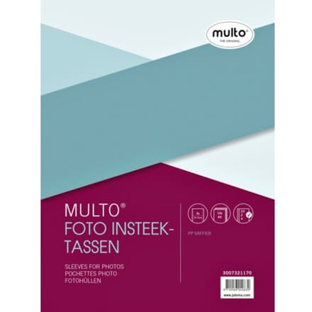 Fototas Multo A4 23-gaats 3-vaks 10x15cm + schrijfstrook PP transparant 10 stuks