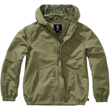 Brandit - Summer frontzip Kinder Windbreaker jacket - Kids 170/176 - Groen