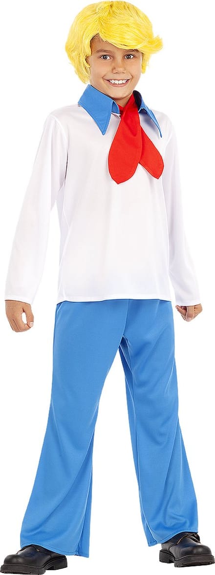 FUNIDELIA Fred Kostuum voor kinderen - Scooby Doo - Maat: 97 - 104 cm