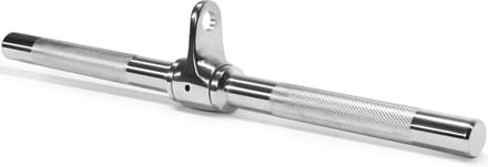 Kabelmachine Accessoire - Fitness Hulpstuk - Krachtraining Thuis - Massief Staal Constructie - 45 cm Lengte - Chroom