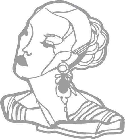 Mask Stencil Lady