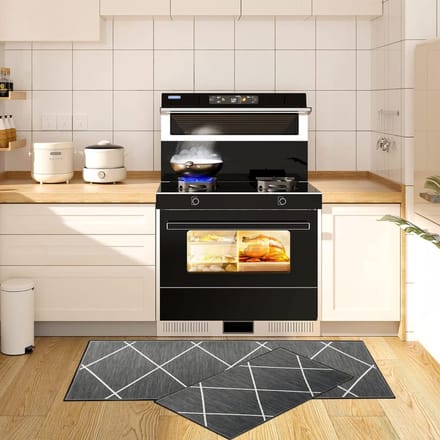 Keukenloper - Keukenmat - Keuken Vloerkleed - Wasbaar - Grijs