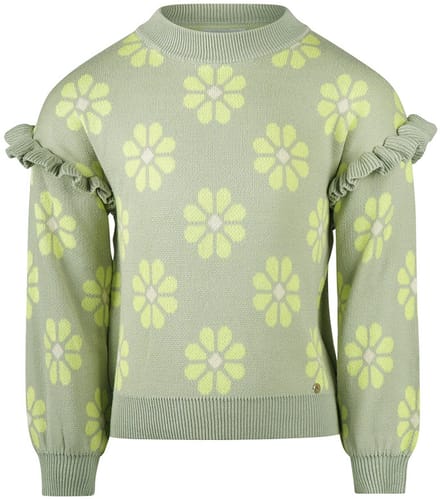 Koko Noko Meisjes Trui - Faded green