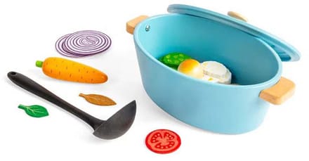 Bigjigs Houten Stoofpannen Speelset, 17dlg.
