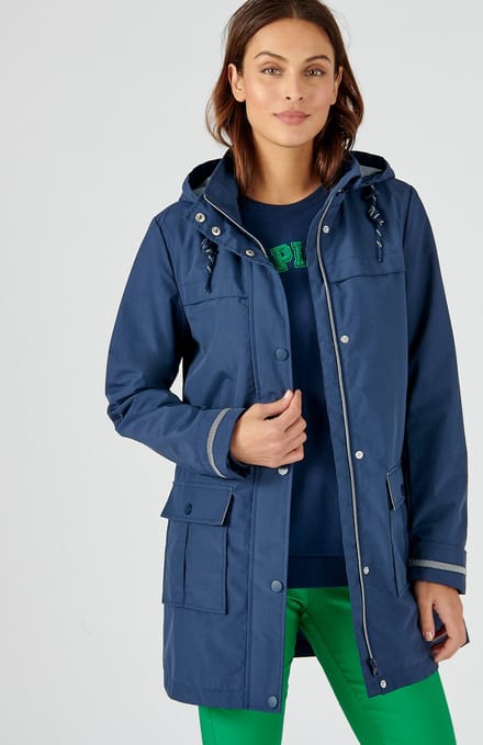 Damart - Parka casual lichtgewicht waterafstotend - Dames - Blauw - S