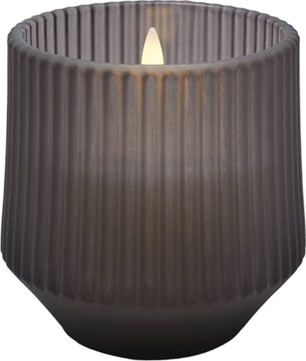 Uyuni Lighting - Led geur kaars - Grijs - 8.5 cm x 9.5 cm