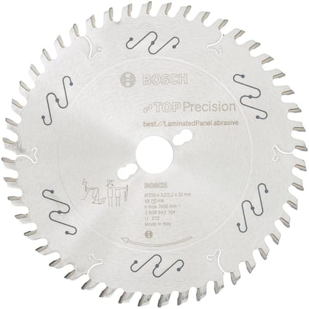 Bosch - Cirkelzaagblad Top Precision Best for Laminated Panel Abrasive 250 x 30 x 3,2 mm, 48