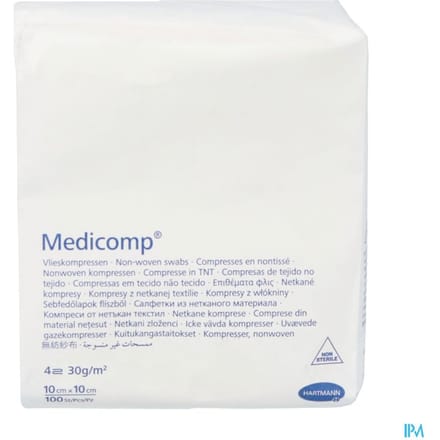 Hartmann - Medicomp - 4 laags kompres - niet-steriel 10 x 10cm
