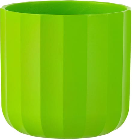 J-Line bloempot Summer - keramiek - groen - medium - 2 stuks - Ø 15 cm