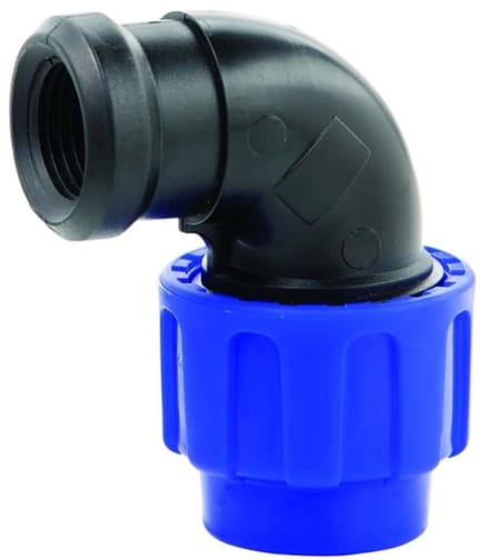 PE Koppeling 90° Winkel, 40mm x 1" Binnendraad