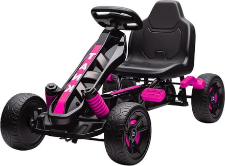 Kinder Skelter - Pedaalauto Buiten - Buiten Spelen - Vrijloop Systeem - 100 cm Lengte - Roze