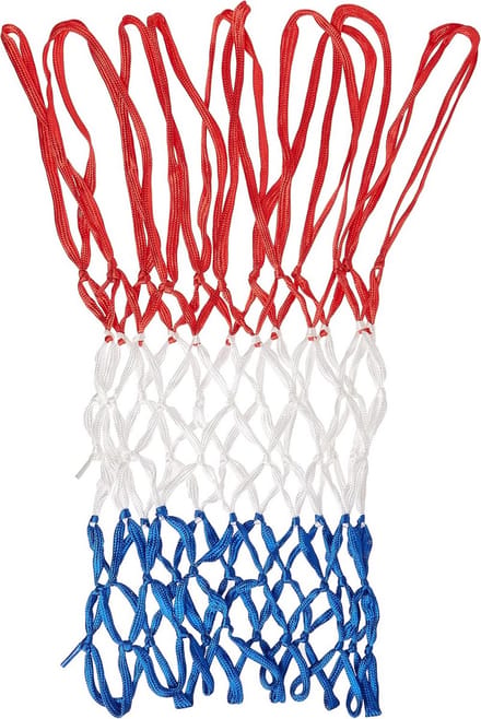 Basketbalnet All Weather Rood Wit Blauw