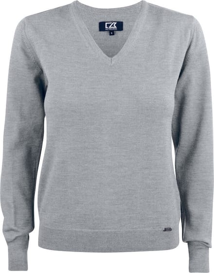 Cutter & Buck Everett V-neck Dames 355431 - Grijs Melange - S