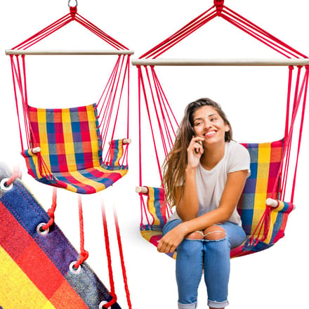 Boho - Braziliaanse Hangstoel - Groot en Comfortabel - Met Armleuningen - XXl