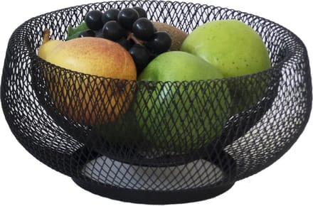 Kela Keuken Marlo Fruitmand - Metaal - Ø28.5 cm - Zwart
