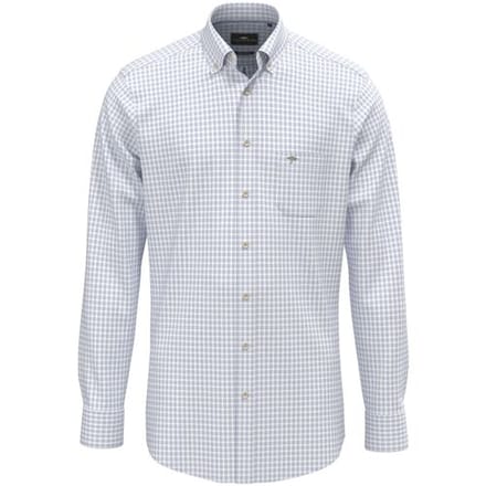 Fynch-Hatton Overhemd Washed Oxford Check Button-Down New Breeze / male