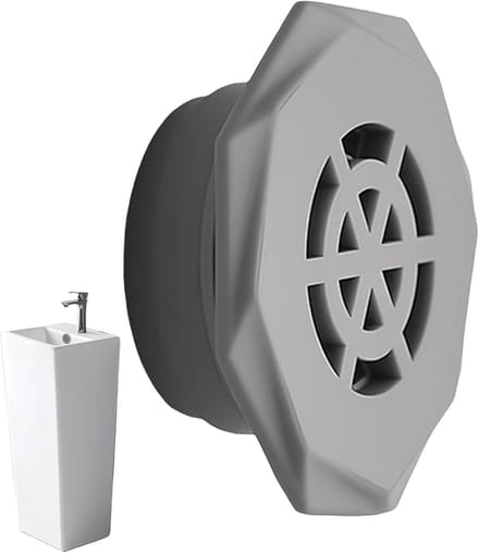 Afvoer Overloop Afdekking - Geurstop - Badkamer Hygiëne - Universeel Verstelbaar - 22-28 cm - Grijs