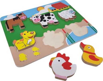 Puzzel boerderij dikke stukken
