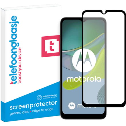 Motorola Moto E13 screenprotector gehard glas Edge to Edge