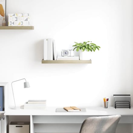 vidaXL - Wandschap - zwevend - 60x23,5x3,8 - cm - MDF - eikenkleurig
