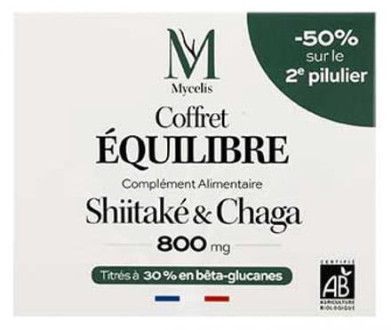 Phytalessence Coffret Equilibre Shiitaké Bio 60 capsules + Chaga Bio 60 capsules