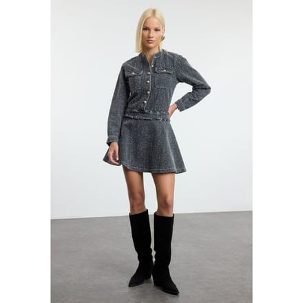 Dames mini-jurk met textuur, lange stijl/avondjurk, normale stijl