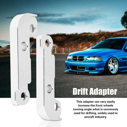 Kit Adaptateur de Verrouillage de Drift Tuning Puissance en Aluminium Augmentant l'Angle de Braquage de 25 % pour BWM E46 M3 black