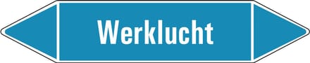 Werklucht leidingmarkering op vel 126 x 26 mm - 5 per vel