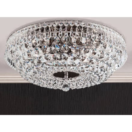 ORION Verchroomde kristallen plafondlamp SHERATA, 45 cm