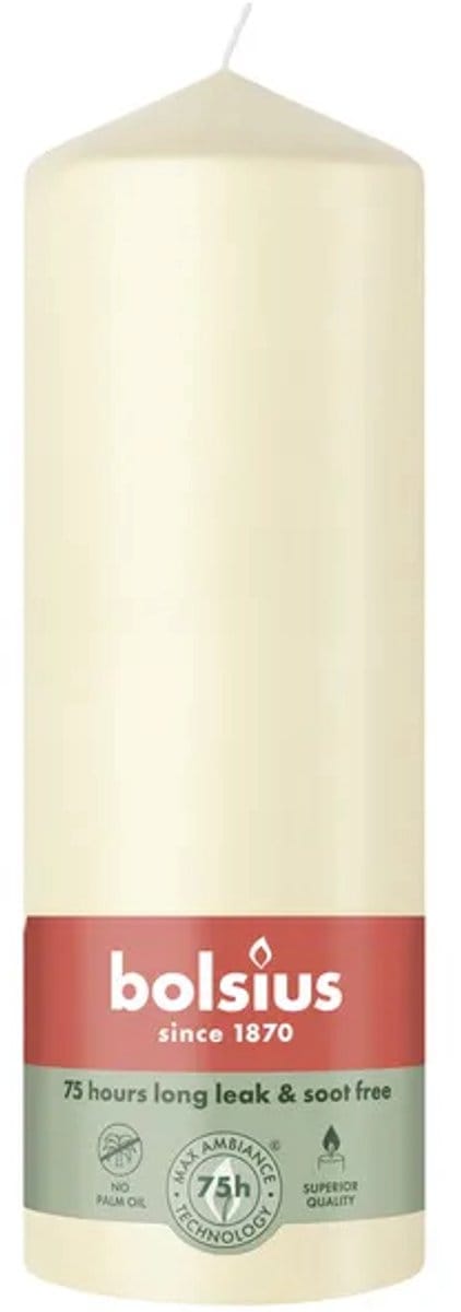 6x Bolsius Stompkaars 200/68 Soft Pearl (1 stuk)