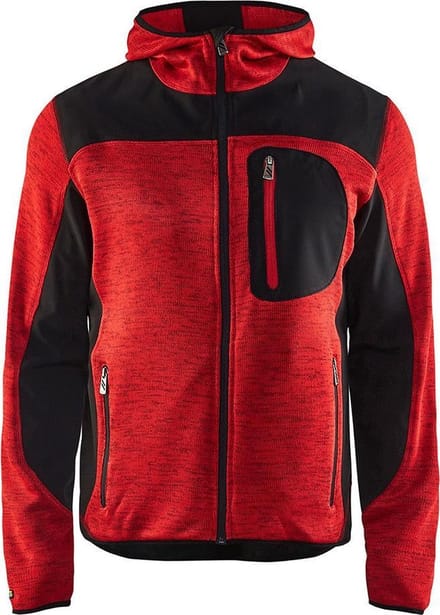 Blaklader Gebreid vest met softshell 4930-2117 - Mannen - Navy/Geel - M
