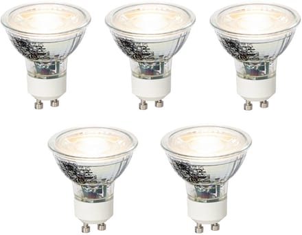 LUEDD Set van 5 GU10 dimbare LED lamp 4W 310 lm 3000K